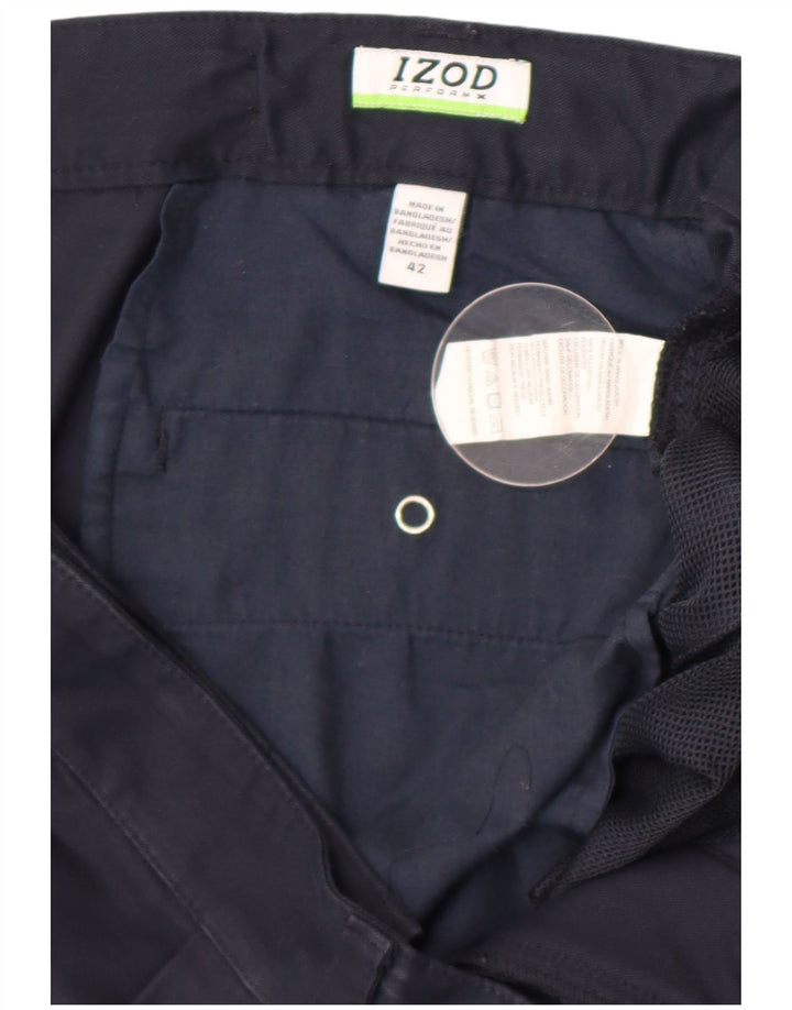 Izod Herren Chinoshorts W42 2XL Marineblau Polyester