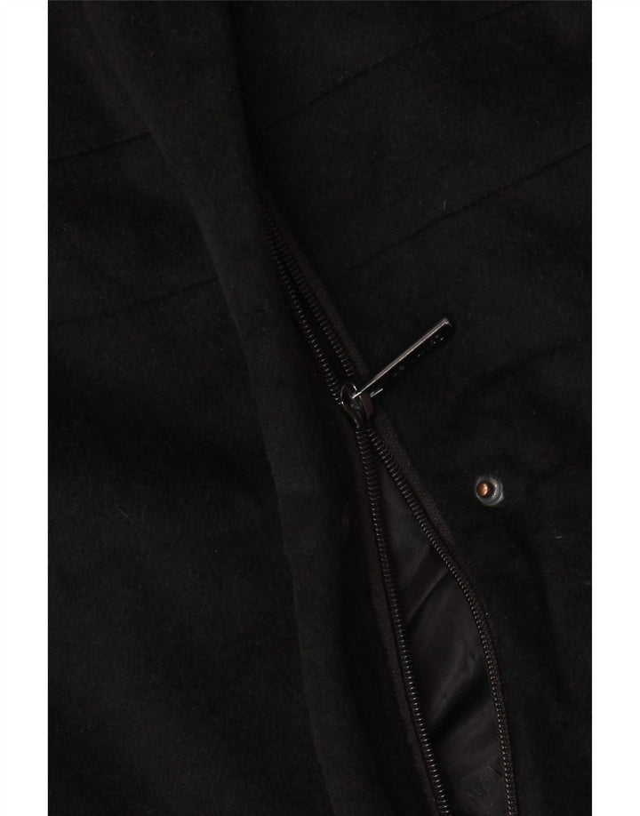 Calvin Klein Damen Mantel US 6 Medium Black Angora