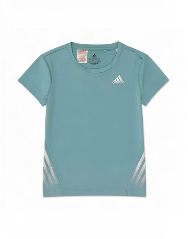 Adidas Mädchen Grafik T-Shirt Top 11-12 Jahre Blau Polyester