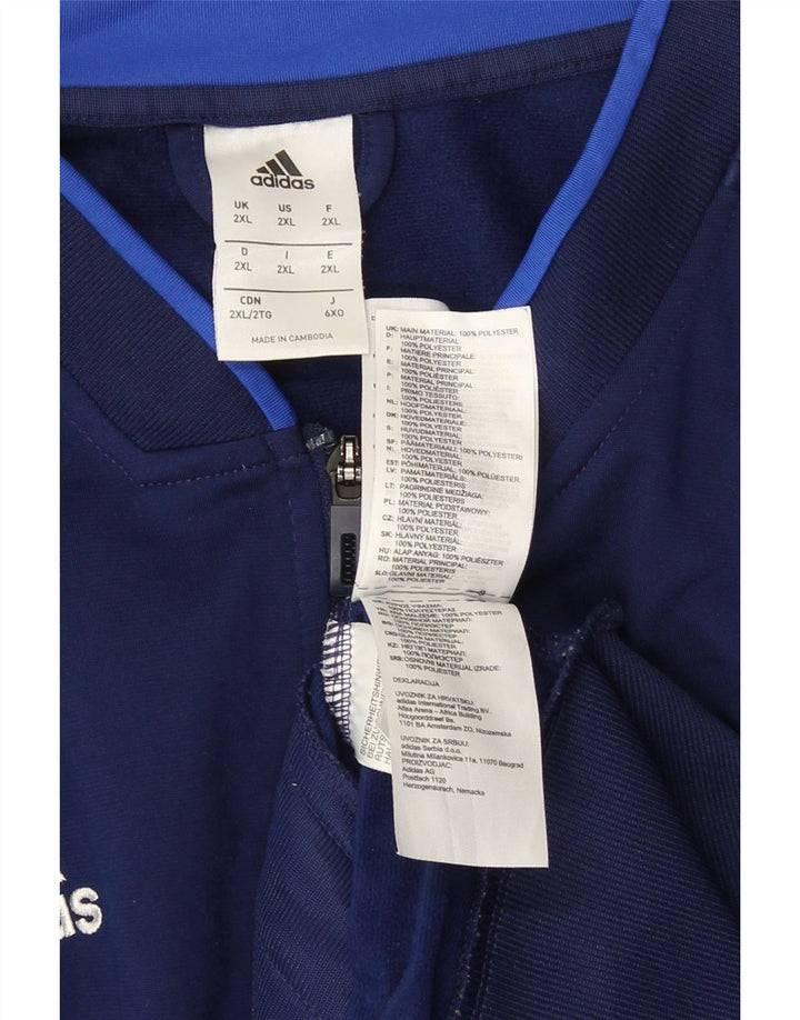 Adidas Herren Trainingsanzug Top Jacke 2XL Marineblau Polyester