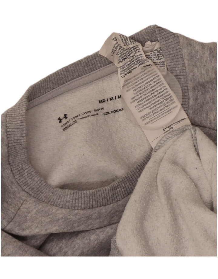 UNDER ARMOUR Herren Cold Gear Sweatshirt-Pullover mittelgrau gefleckte Baumwolle