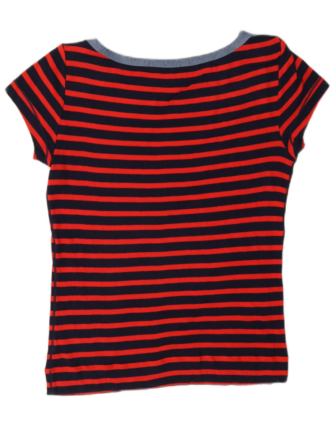 Ralph Lauren Damen T-Shirt Top UK 14 Mittelrot gestreift
