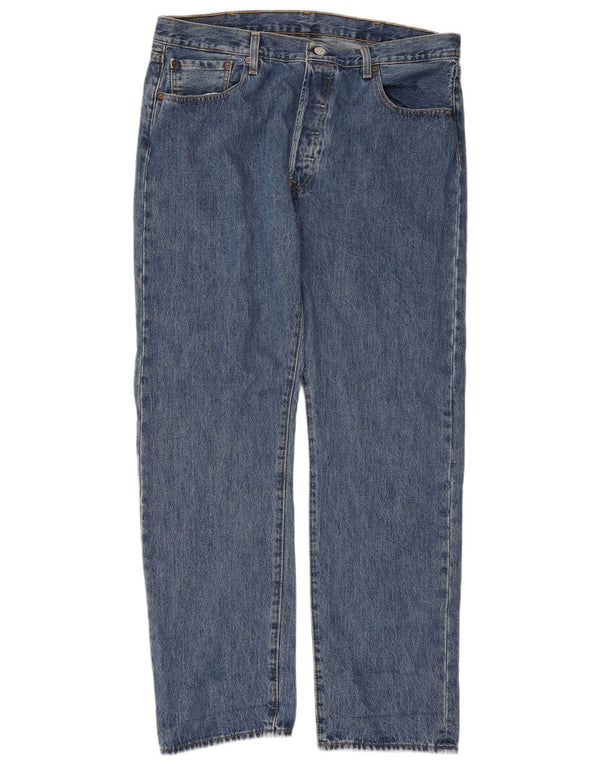 Levi's Herren 501 Straight Jeans W38 L32 Blaue Baumwolle