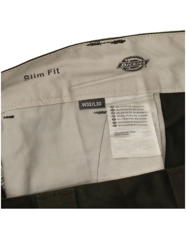 Dickies Herren Slim Fit Chinohose W32 L30 Grün Polyester