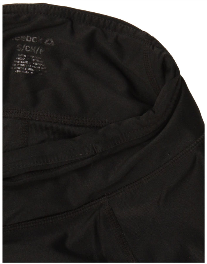REEBOK Damen Leggings UK 10 Small Schwarz