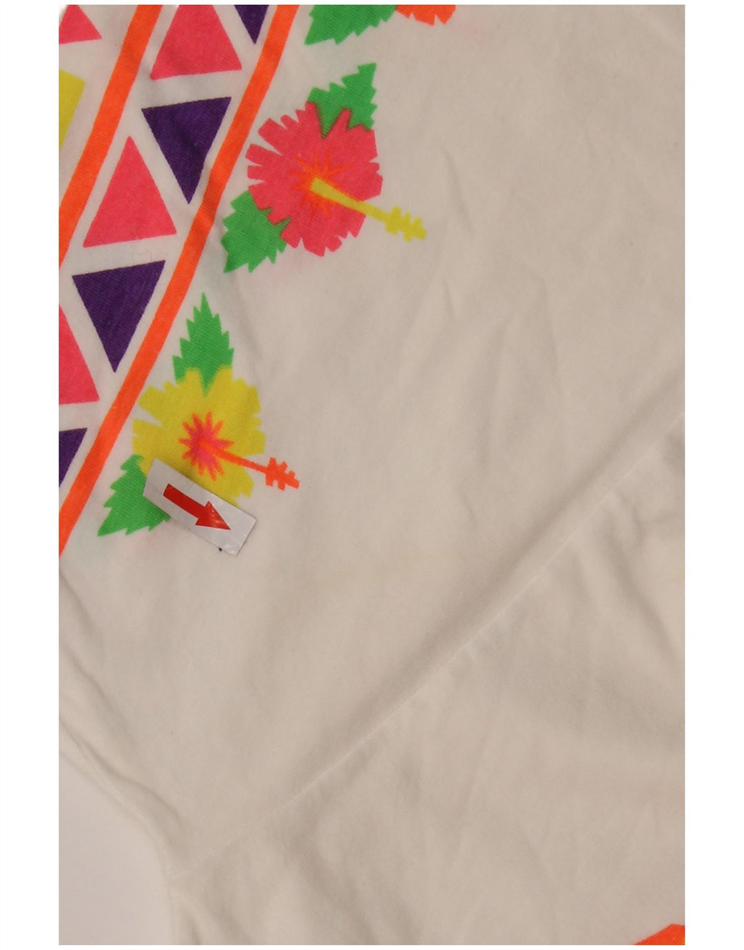 Vintage Herren T-Shirt mit Grafik, Mittelweiß, geblümt