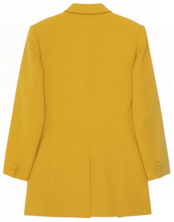 Zara Damen Longline Blazer Jacke UK 18 XL Gelb Polyester