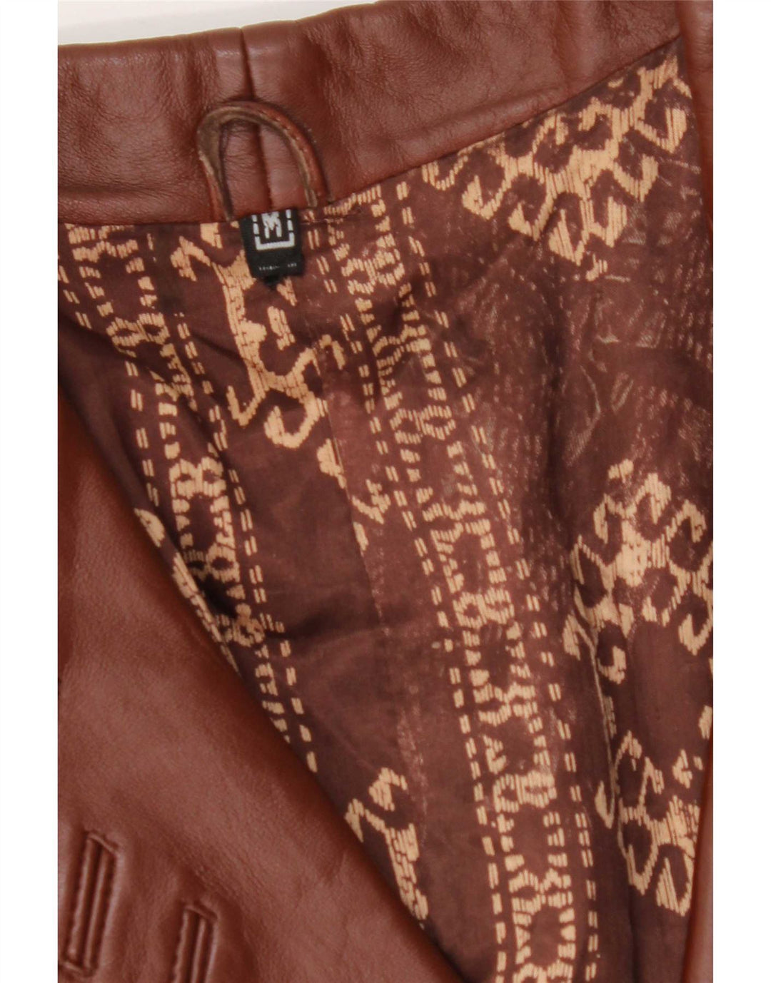 Vintage Damen Übergroßer Ledermantel UK 14 Mittelbraunes Leder