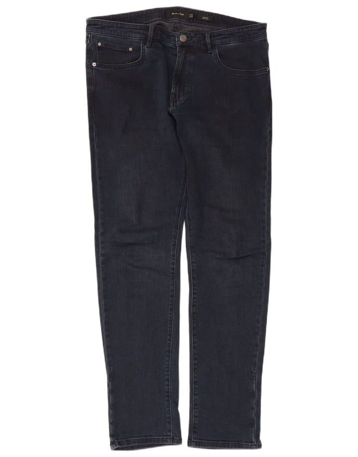 Massimo Dutti Herren Slim Jeans EU 40 Medium W31 L29 Marineblau Baumwolle