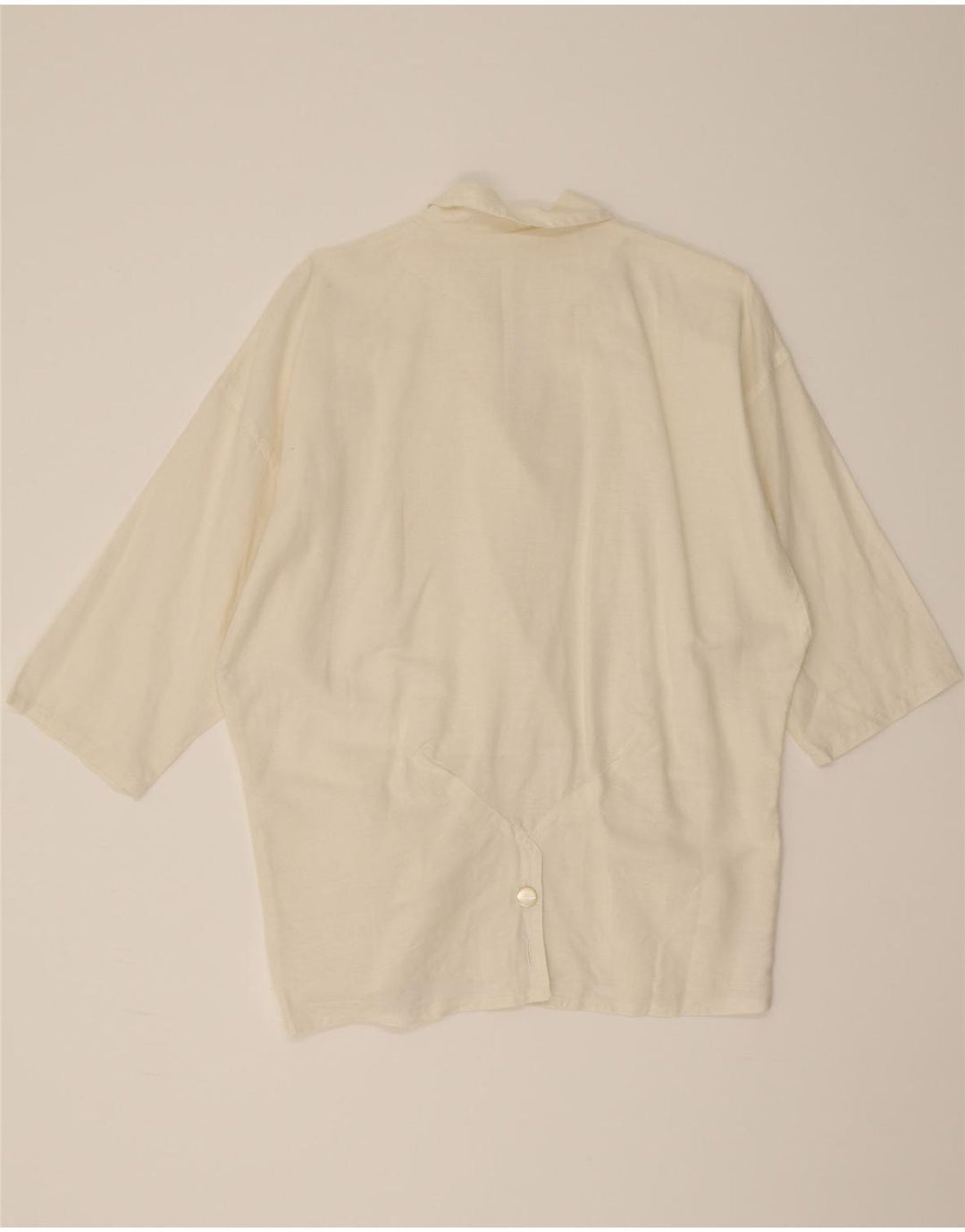 VINTAGE Womens Double Breasted Blazer Jacket IT 42 Medium White Vintage Vintage and Second-Hand Vintage from Messina Hembry 