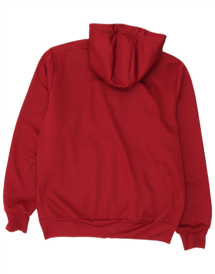 ERREA Herren-Kapuzenpullover mit Reißverschluss, groß, aus rotem Polyester