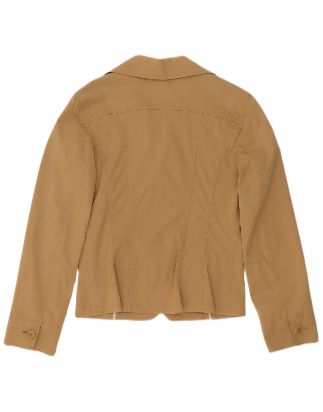 Marella Damen 3-Knopf-Blazerjacke UK 6 XS Beige Baumwolle