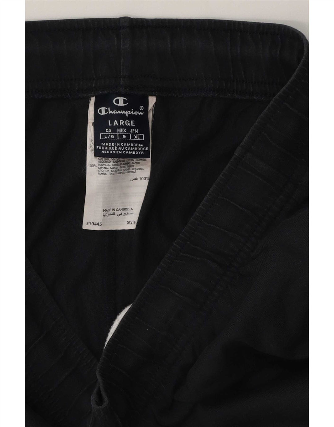 Champion Herren-Sportshorts, groß, aus schwarzer Baumwolle
