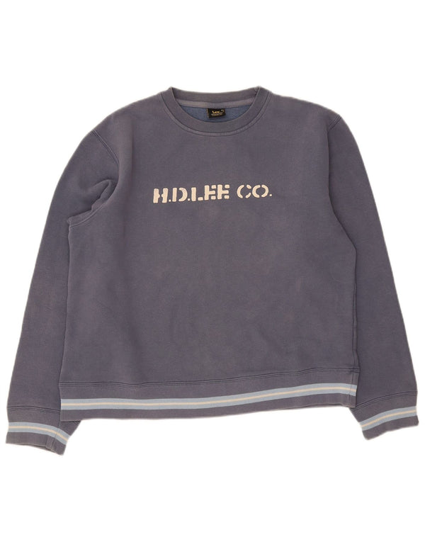 Lee Damen-Sweatshirt mit Grafik, UK 14, mittelgroß, Marineblau, Farbblock