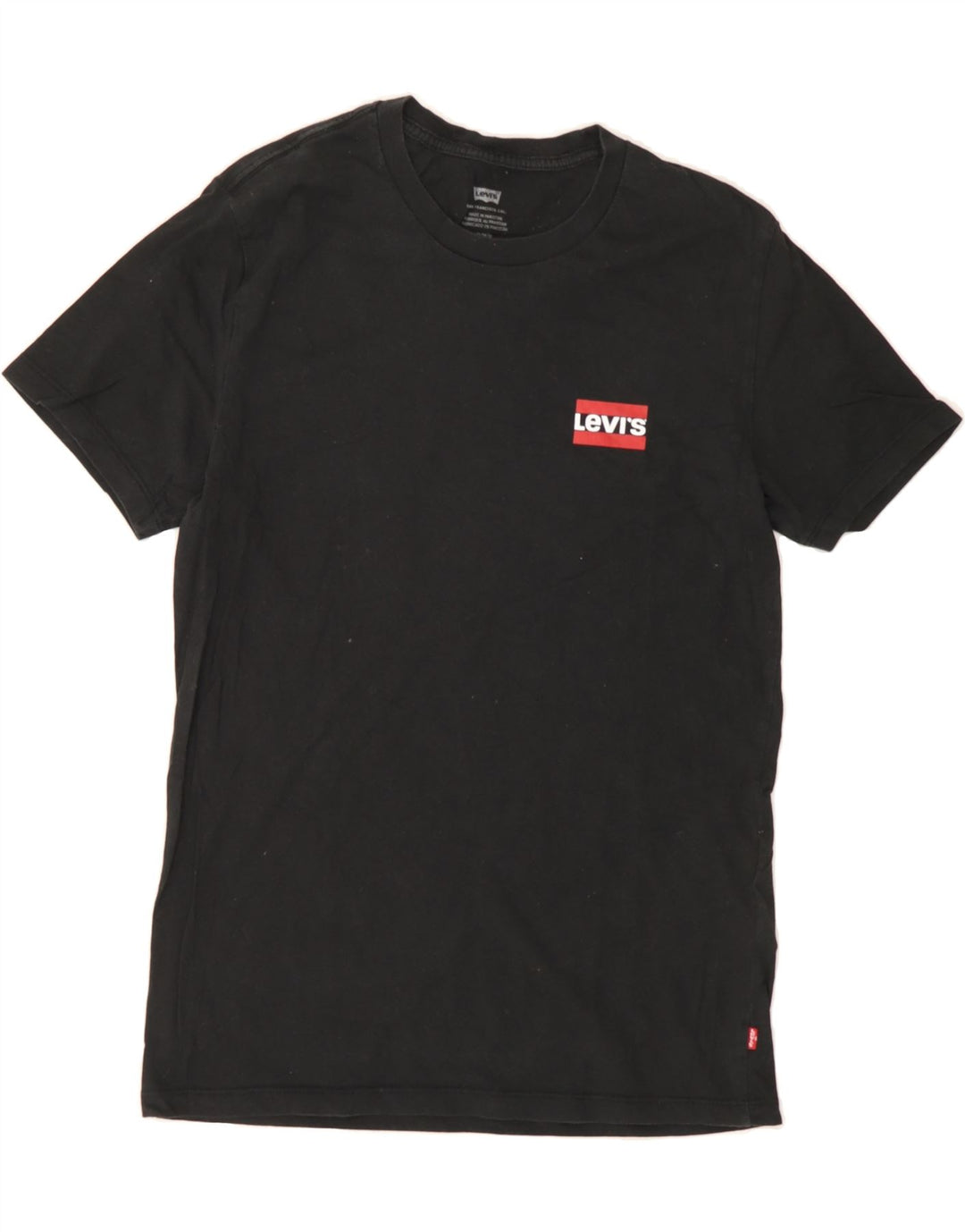 LEVI'S Womens T-Shirt Top UK 12 Medium Black Cotton Vintage Levi's and Second-Hand Levi's from Messina Hembry 