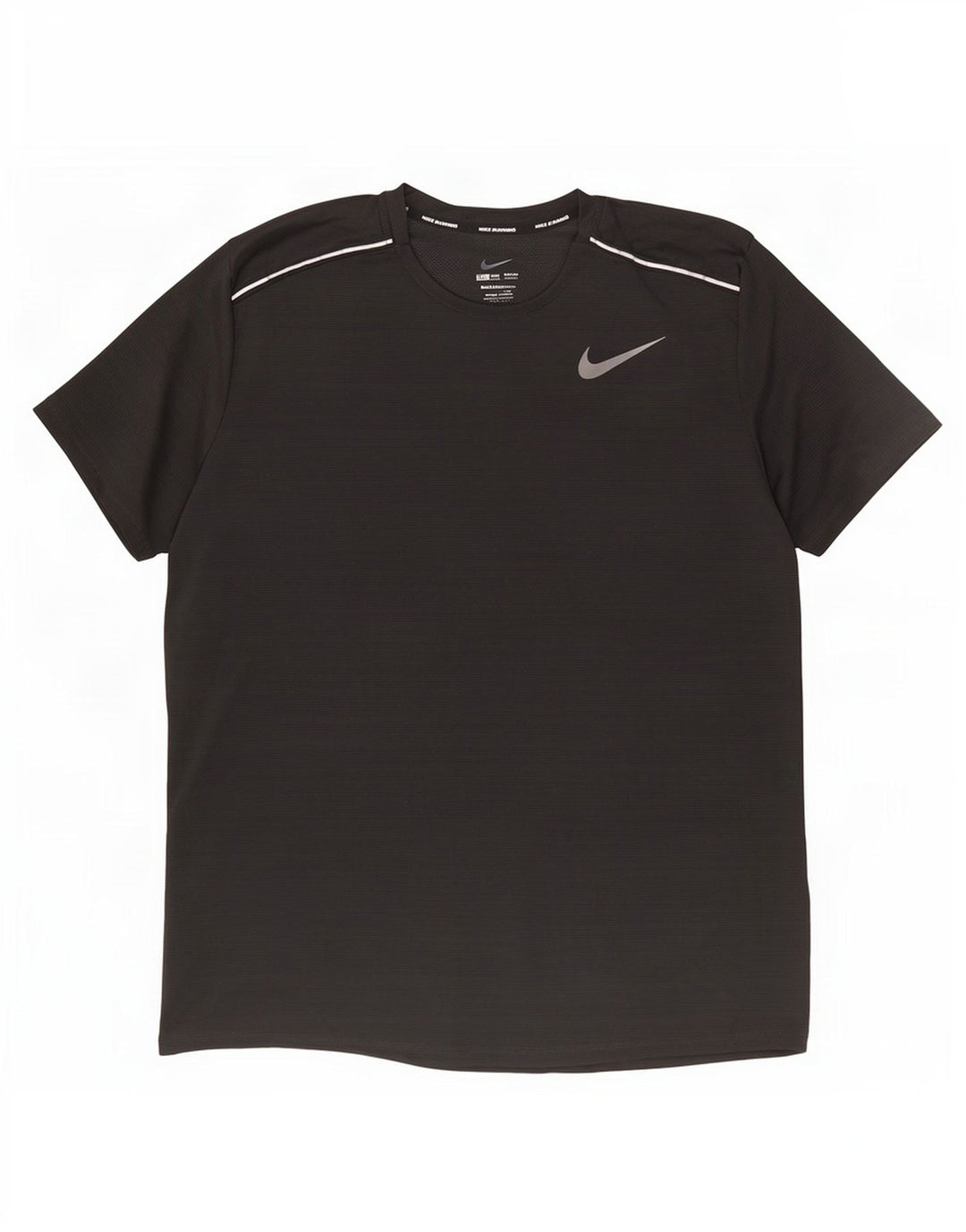 Nike Herren Dri Fit T-Shirt-Oberteil, groß, schwarz gestreift, Polyester