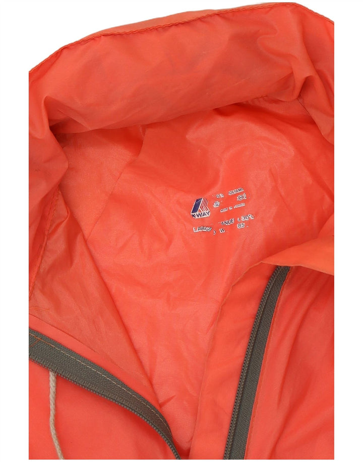 K-Way Damen Kapuzenregenjacke UK 16 Large Orange
