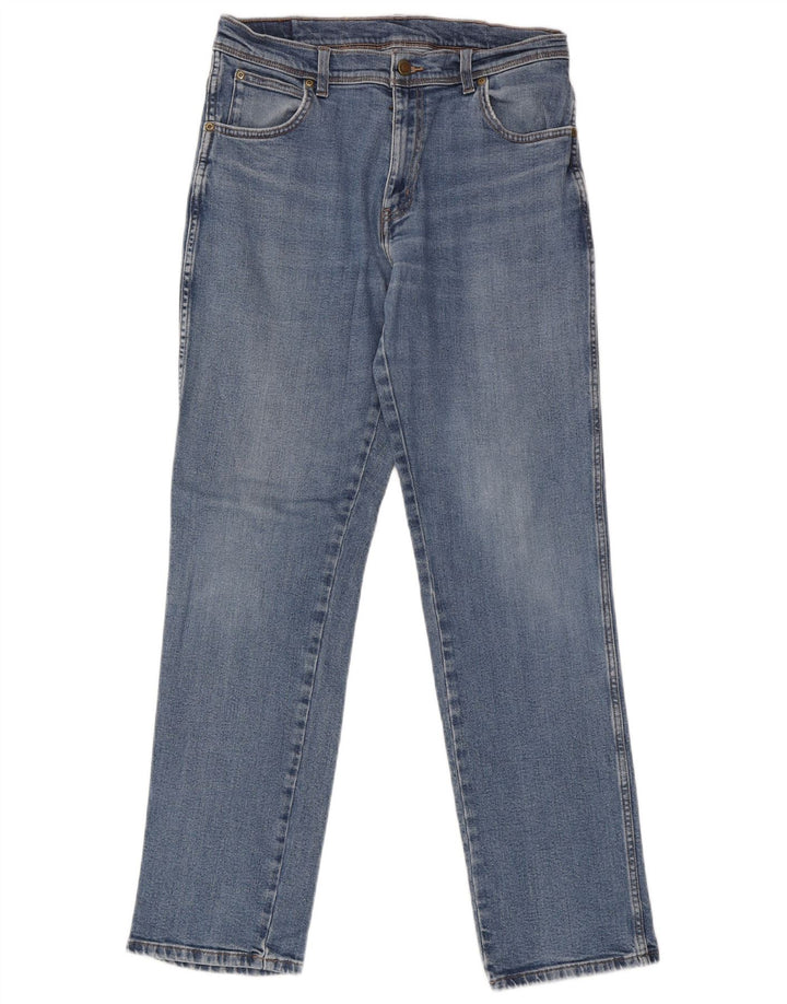 Wrangler Herren Straight Jeans W33 L34 Blaue Baumwolle