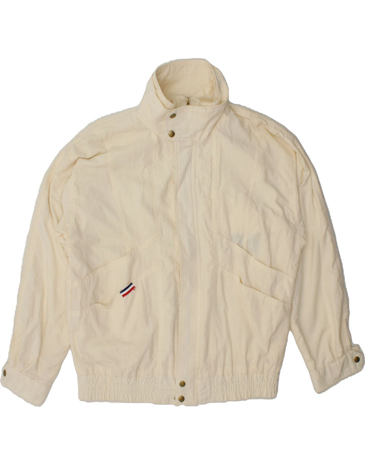 C&A Mens Bomber Jacket IT 52 XL Off White Polyester Vintage C&A and Second-Hand C&A from Messina Hembry 