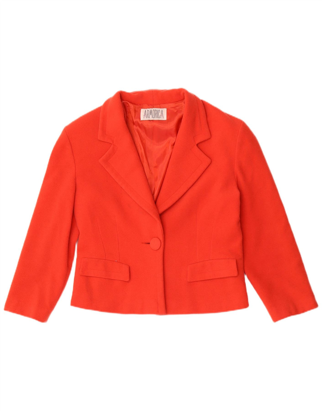 Armorica Damen-Blazer mit 1 Knopf, IT 44, mittelrote Wolle
