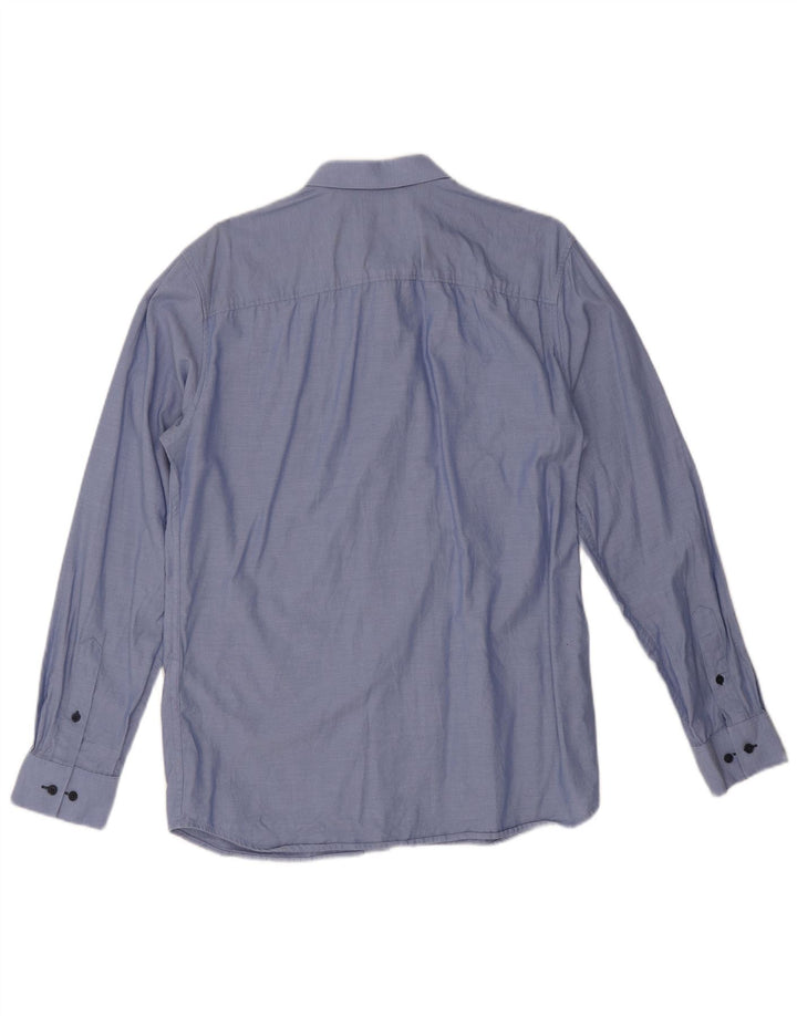 Jack & Jones Herrenhemd, Größe 42, groß, blaue Baumwolle
