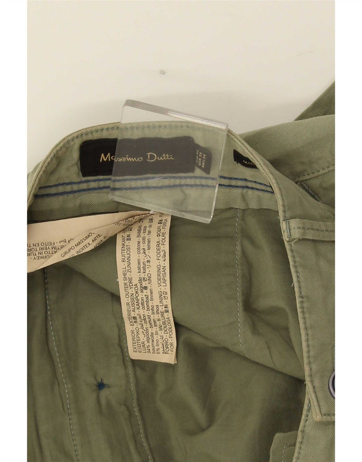 Massimo Dutti Herren Chinoshorts EU 44 Large W34 Khaki Baumwolle
