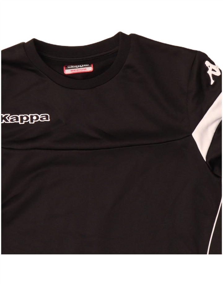 Kappa Herren Grafik-Sweatshirt-Pullover Mittelschwarzes Colourblock-Polyester