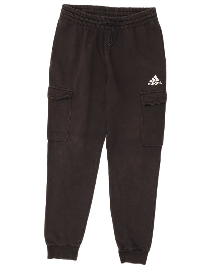 Adidas Herren Cargo-Trainingshose, Jogginghose, mittelschwarz, Baumwolle