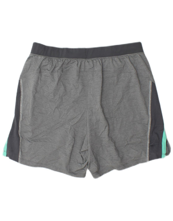 Under Armour Damen Sportshorts UK 16 Large Grau Colourblock