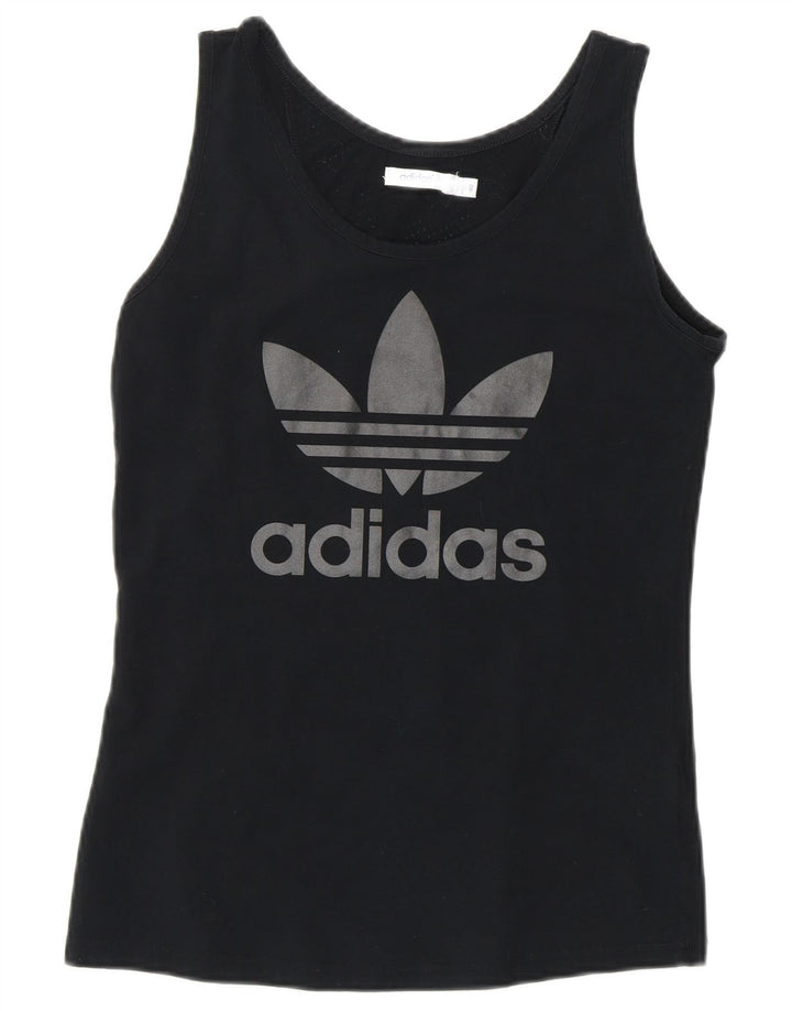 ADIDAS Damen Grafik T-Shirt Top IT 40 Small Schwarz