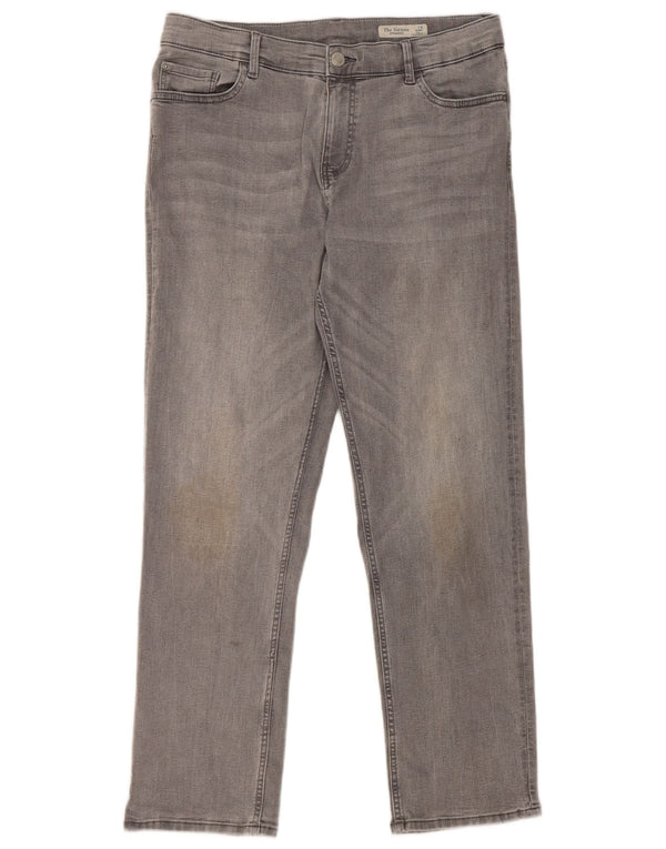 Marks & Spencer Damen The Sienna Straight Jeans UK 14 Medium W32 L28 Grau