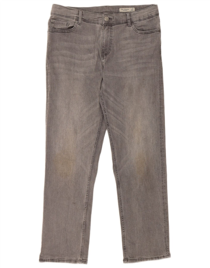Marks & Spencer Damen The Sienna Straight Jeans UK 14 Medium W32 L28 Grau
