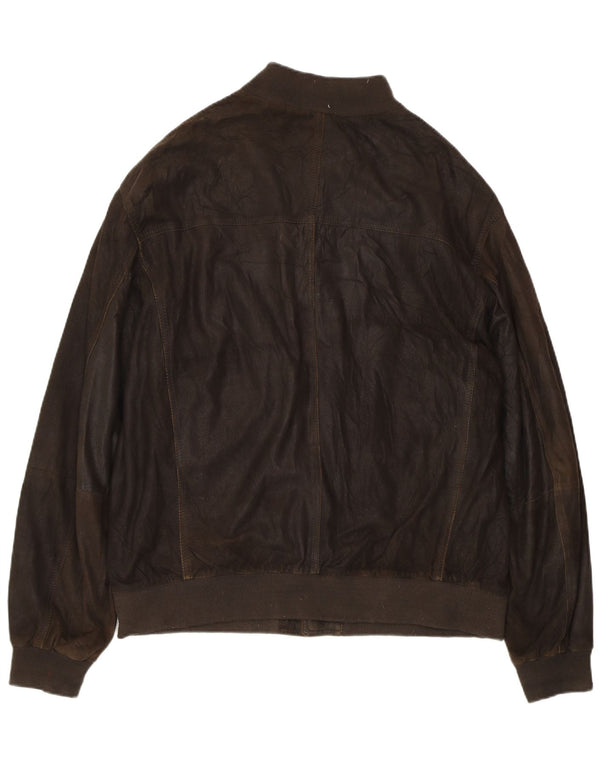 GIMO'S Herren Lederjacke UK 42 XL Braun