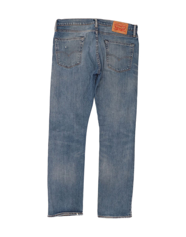 Levi's Herren 513 Slim Straight Jeans W34 L32 Blaue Baumwolle