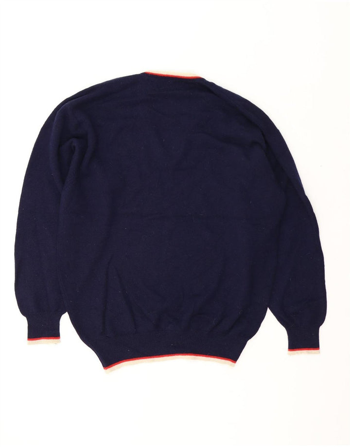 Pringle Herren-Pullover mit V-Ausschnitt, groß, marineblau, Schurwolle