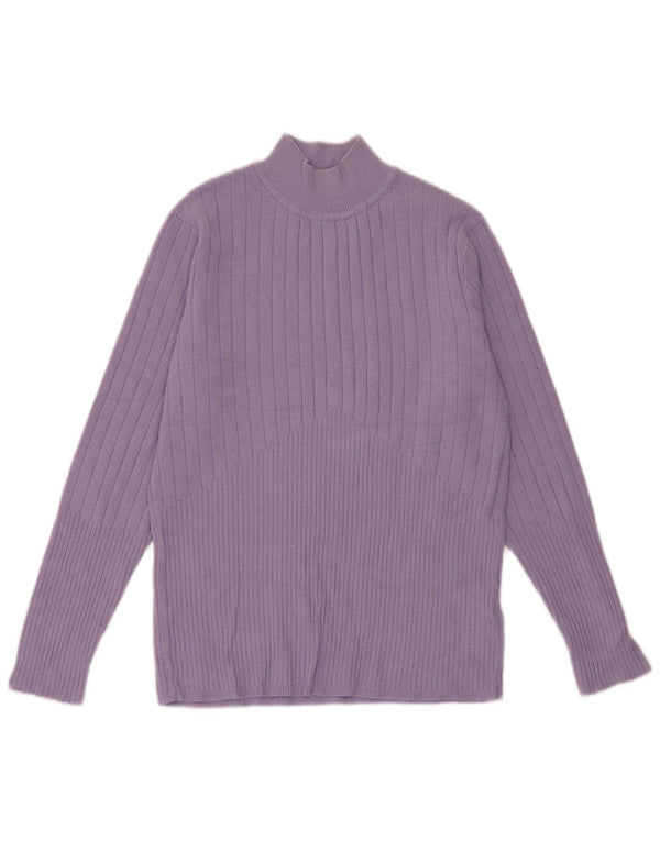 Marks & Spencer Damen-Pullover mit Rollkragen, UK 12, Mittelviolett