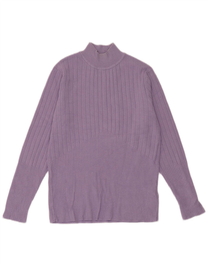 Marks & Spencer Damen-Pullover mit Rollkragen, UK 12, Mittelviolett