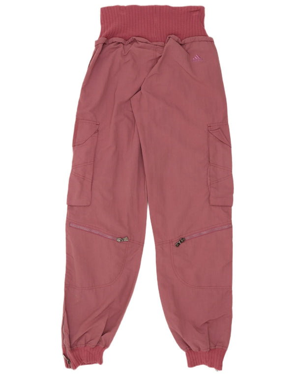 Adidas Damen Jogger Cargo Hose Small W29 L33 Rosa Baumwolle