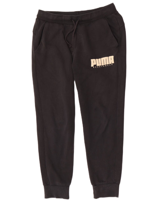 Puma Womens Graphic Tracksuit Trousers Joggers UK 14 Medium  Black