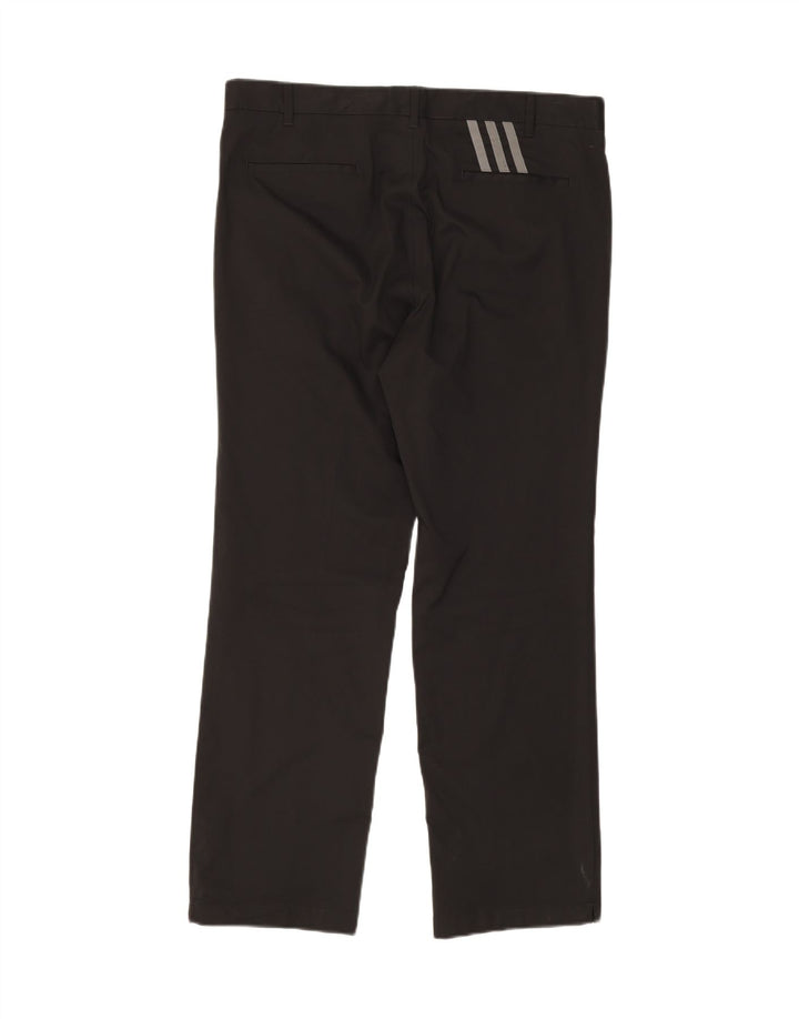 ADIDAS Mens Straight Chino Trousers W38 L30 Black Polyester Vintage Adidas and Second-Hand Adidas from Messina Hembry 
