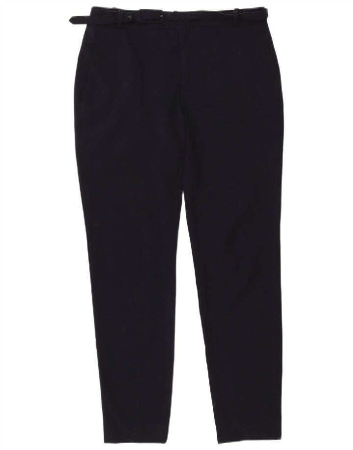 Zara Slim Chino-Hose für Damen, Größe M, W28, L31, Marineblau, Polyester