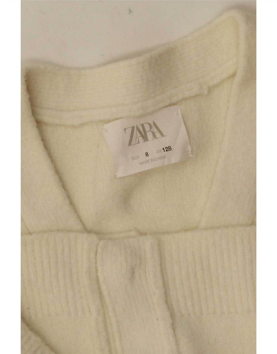 Zara Strickjacke für Mädchen, 7–8 Jahre, gebrochenes Weiß