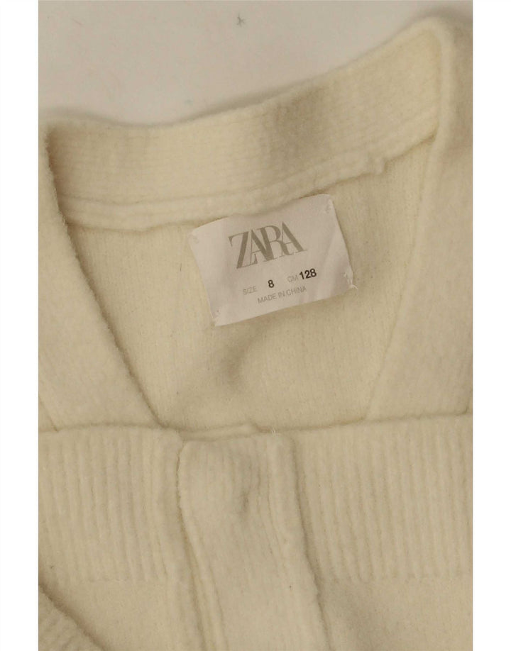 Zara Strickjacke für Mädchen, 7–8 Jahre, gebrochenes Weiß