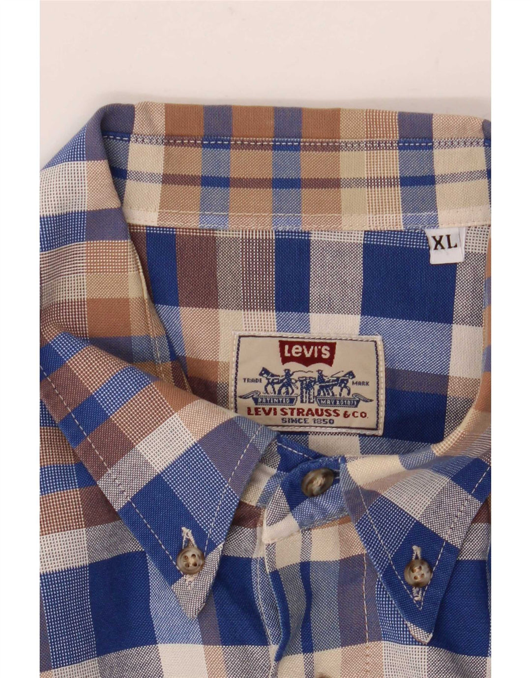 Levi's Herrenhemd XL Blau kariert