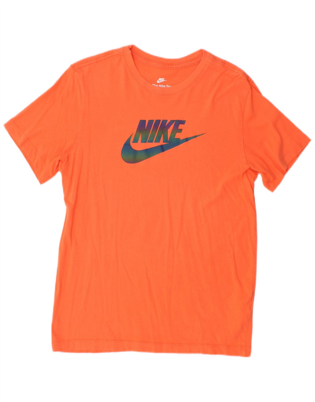 NIKE Mens Graphic T-Shirt Top Small Orange Cotton