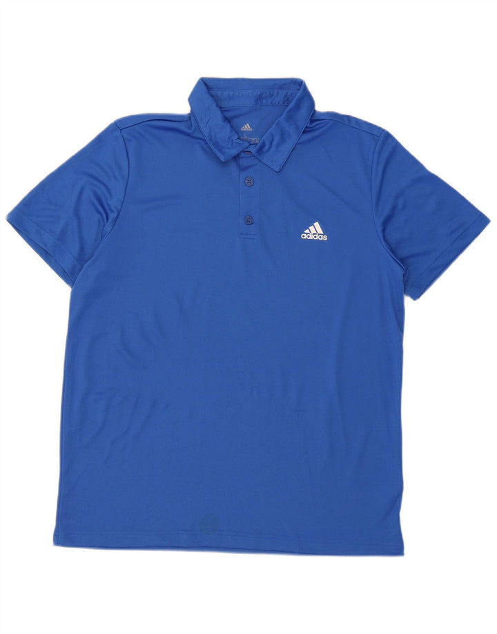 Adidas Herren Aeroready Poloshirt, großes blaues Polyester