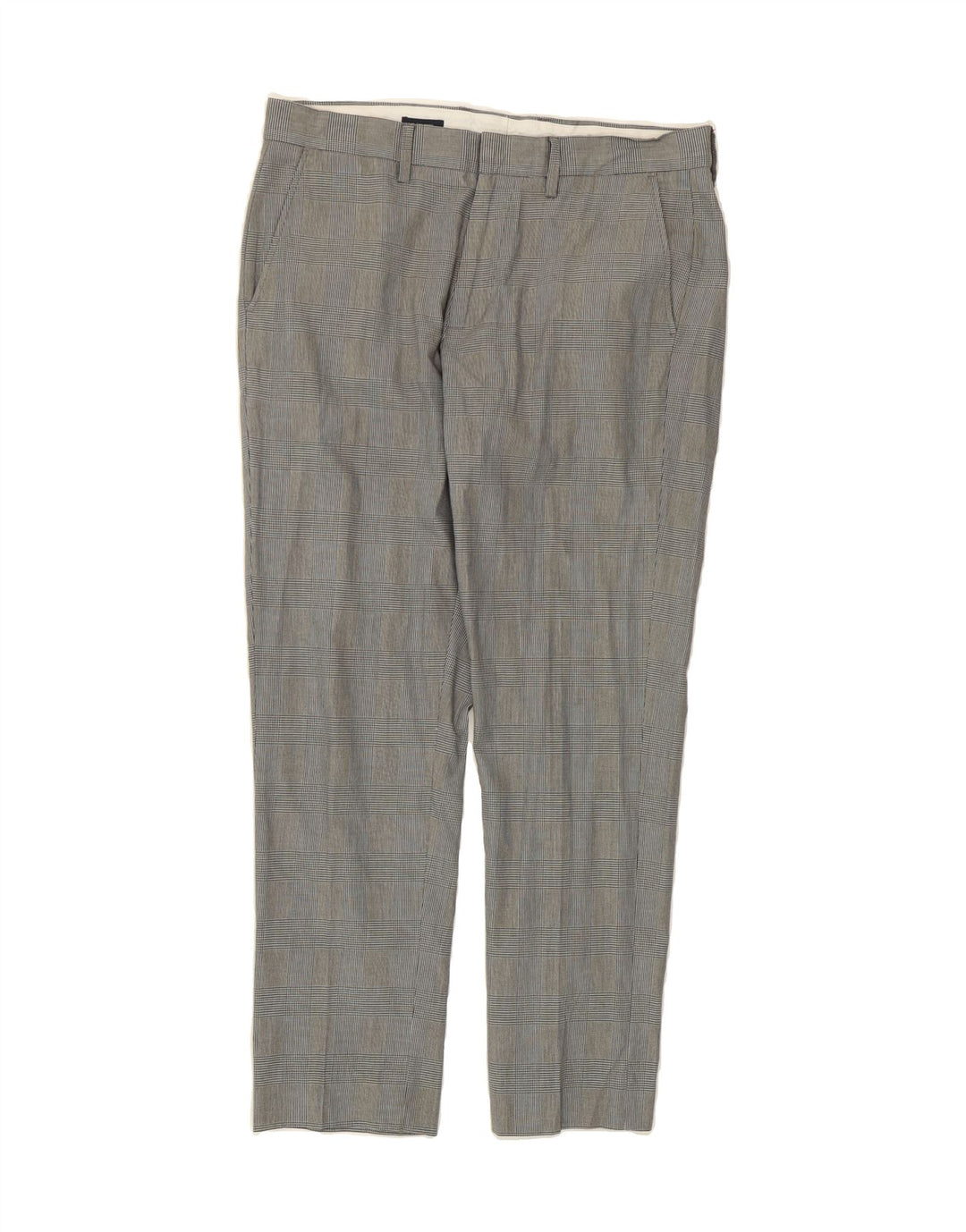 J. CREW Womens Slim Chino Trousers W32 L30 Grey Check Cotton Vintage J. Crew and Second-Hand J. Crew from Messina Hembry 
