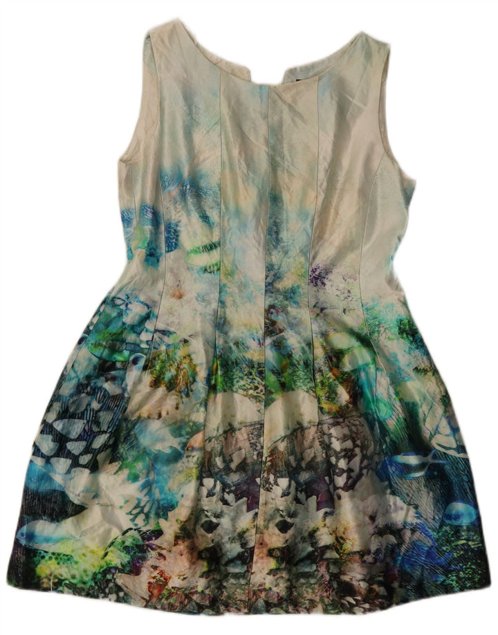 Zara Damen-Kleid mit abstraktem Muster, ärmellos, A-Linie, Gr. 18, XL, Mehrfarbig