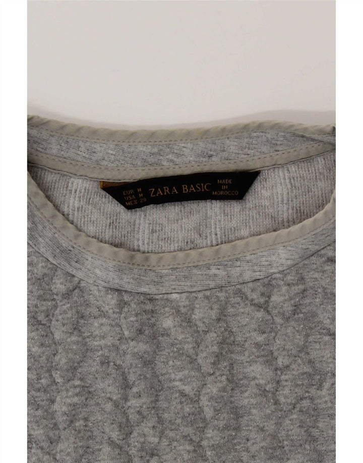 Zara Damen Sweatshirt-Pullover UK 14 Mittelgrau