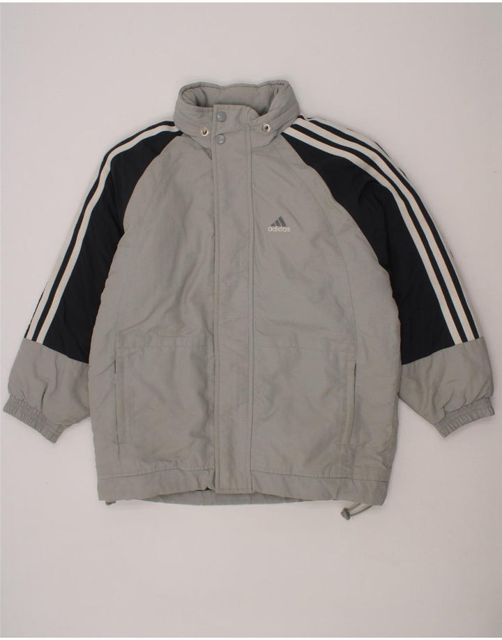ADIDAS Boys Windbreaker Jacket 10-11 Years Grey Colourblock Polyamide Vintage Adidas and Second-Hand Adidas from Messina Hembry 